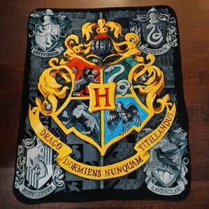 Harry Porter Hogwarts 4 Houses Crest Fleece 50"x60" Blanket